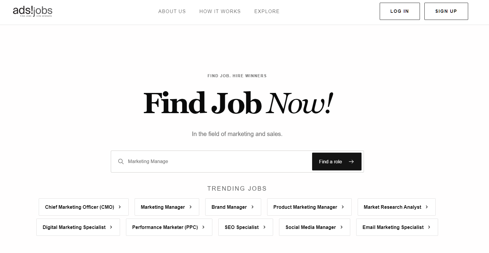 ads!jobs recruitment SaaS platform connecting job seekers and employers through job listings and applicant management